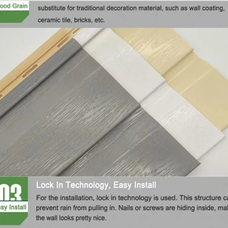 Revêtement de mur extérieur Revêtement en vinyle PVC